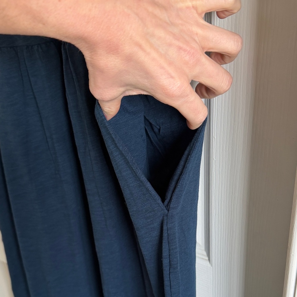 NWT Old Navy Dark Navy Short Sleeve Maxi Dress - Picture 9 of 12